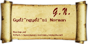 Gyöngyösi Norman névjegykártya